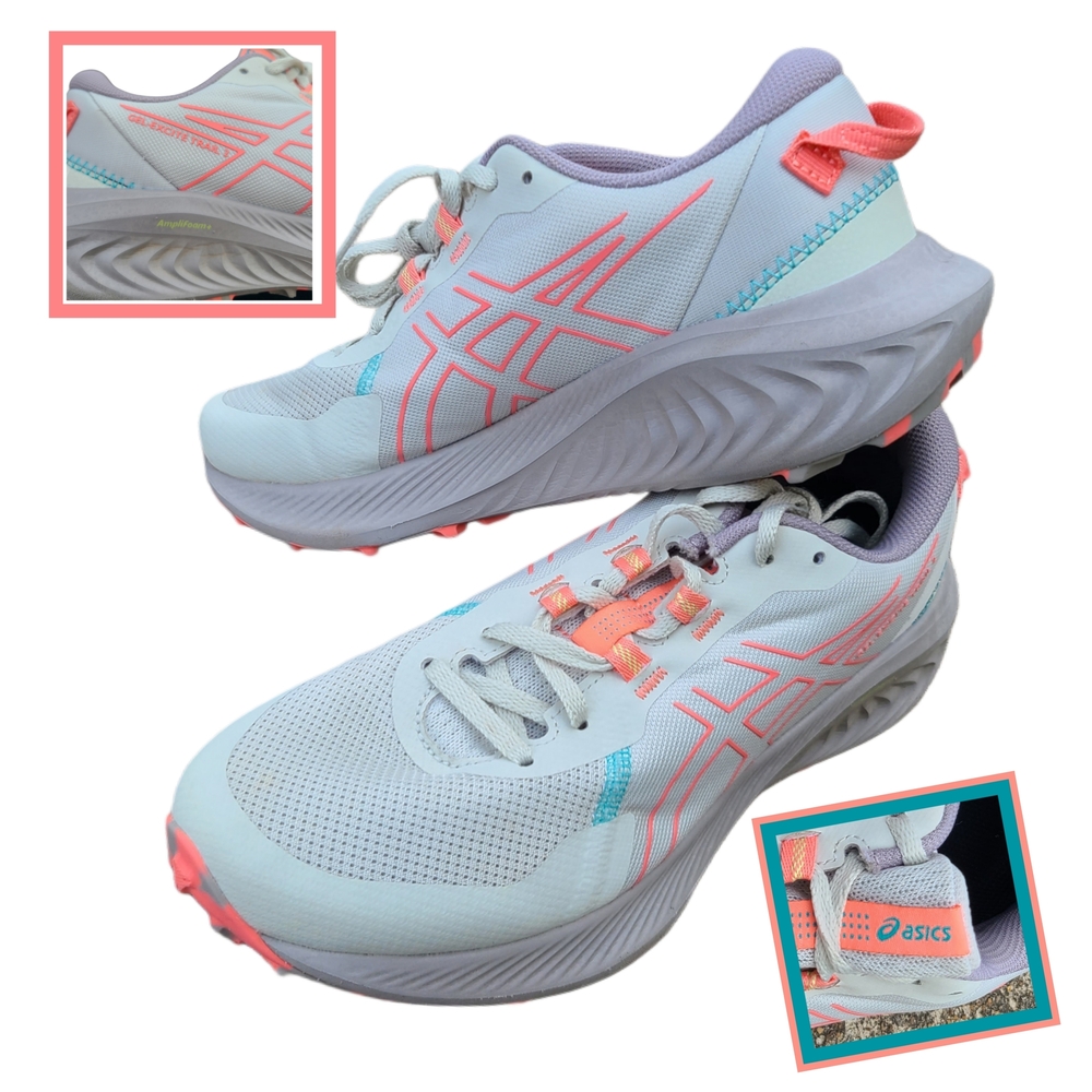 ASICS GEL-EXCITE Trail 2 Lake Blue and Guava Athletic Off Road Running Shoes
